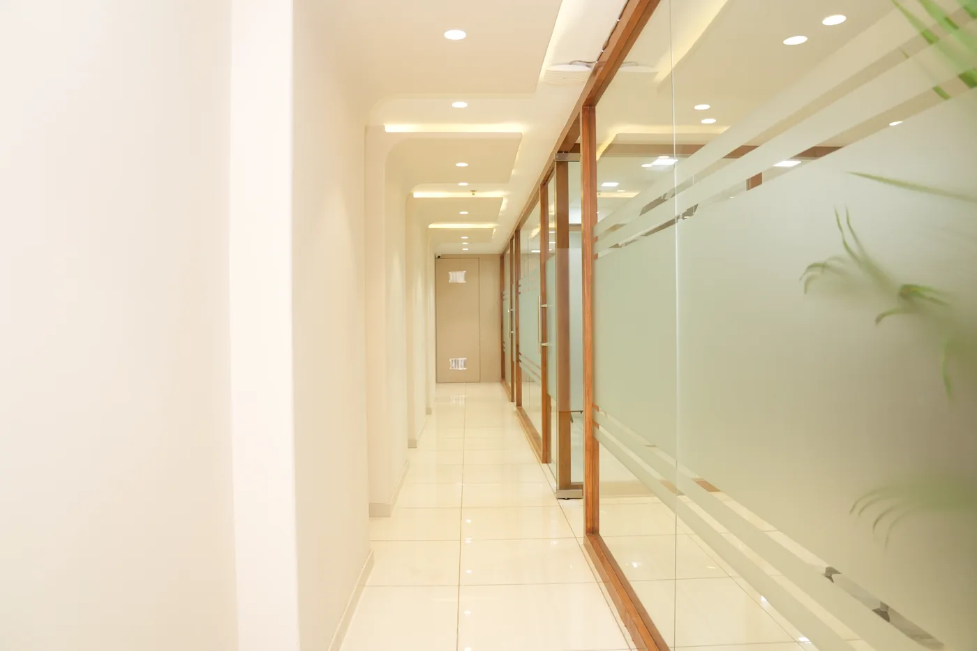 Corridor leading to the treatment rooms